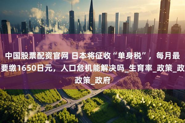中国股票配资官网 日本将征收“单身税”，每月最高要缴1650日元，人口危机能解决吗_生育率_政策_政府